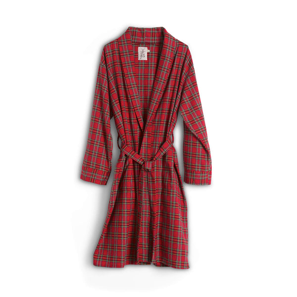 The Fia flannel robe is crafted for those who value the laid-back style and  is suitable for everyday use. With the soft finish and smooth feel, you can  comfortably use it at