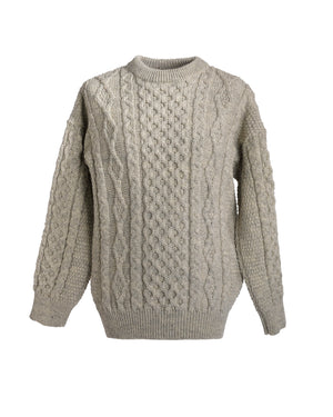 Wool Aran sweater - Grey