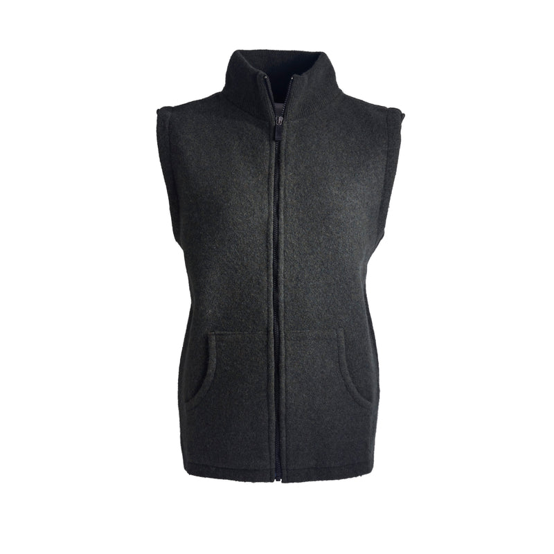 Green Felted Wool Gilet
