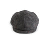 8 Panel Cap Grey Herringbone
