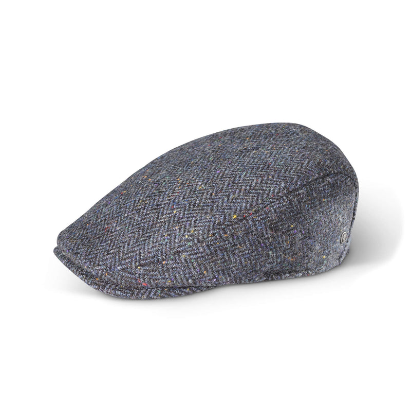 Tweed Cap Navy Herringbone