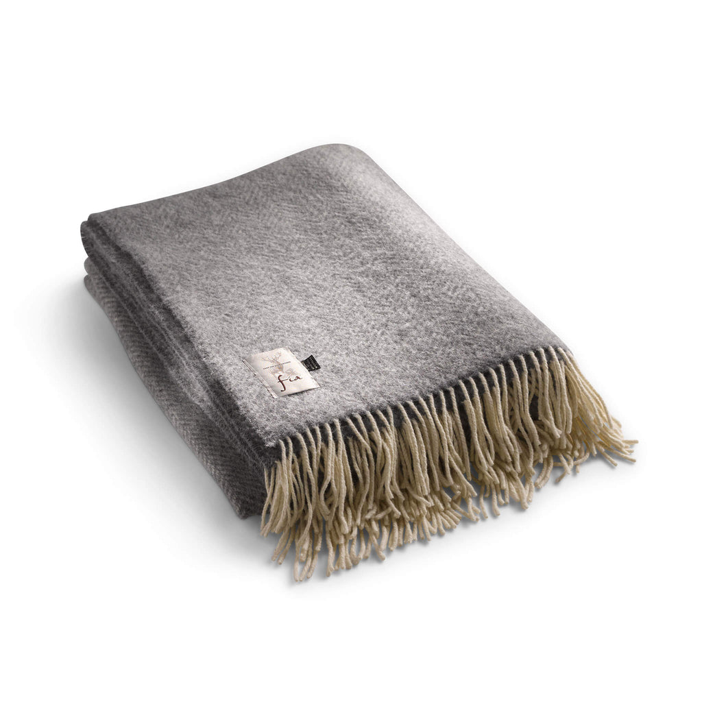 Merino Cashmere Throw  - Atlantic