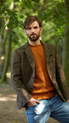 Shetland crewneck sweater Burnt Orange