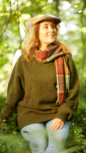 Shetland crewneck sweater Pine