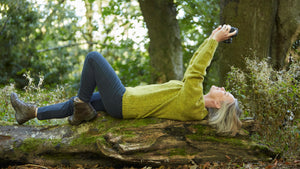 Donegal yarn crewneck sweater Moss