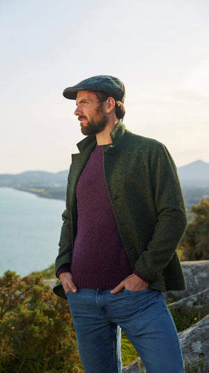 Shetland crewneck sweater Plum