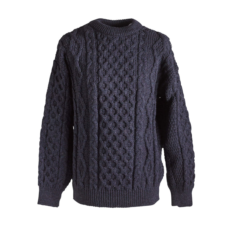 Wool Aran sweater - Denim