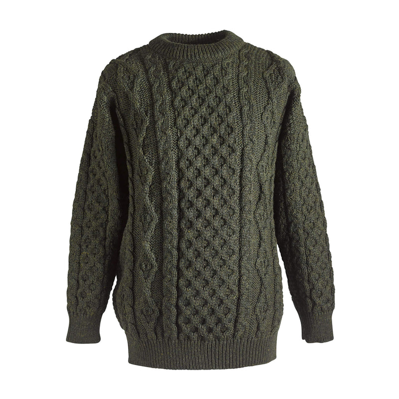 Wool Aran sweater - Green