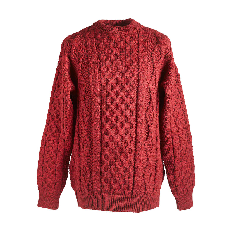 Wool Aran sweater - Red
