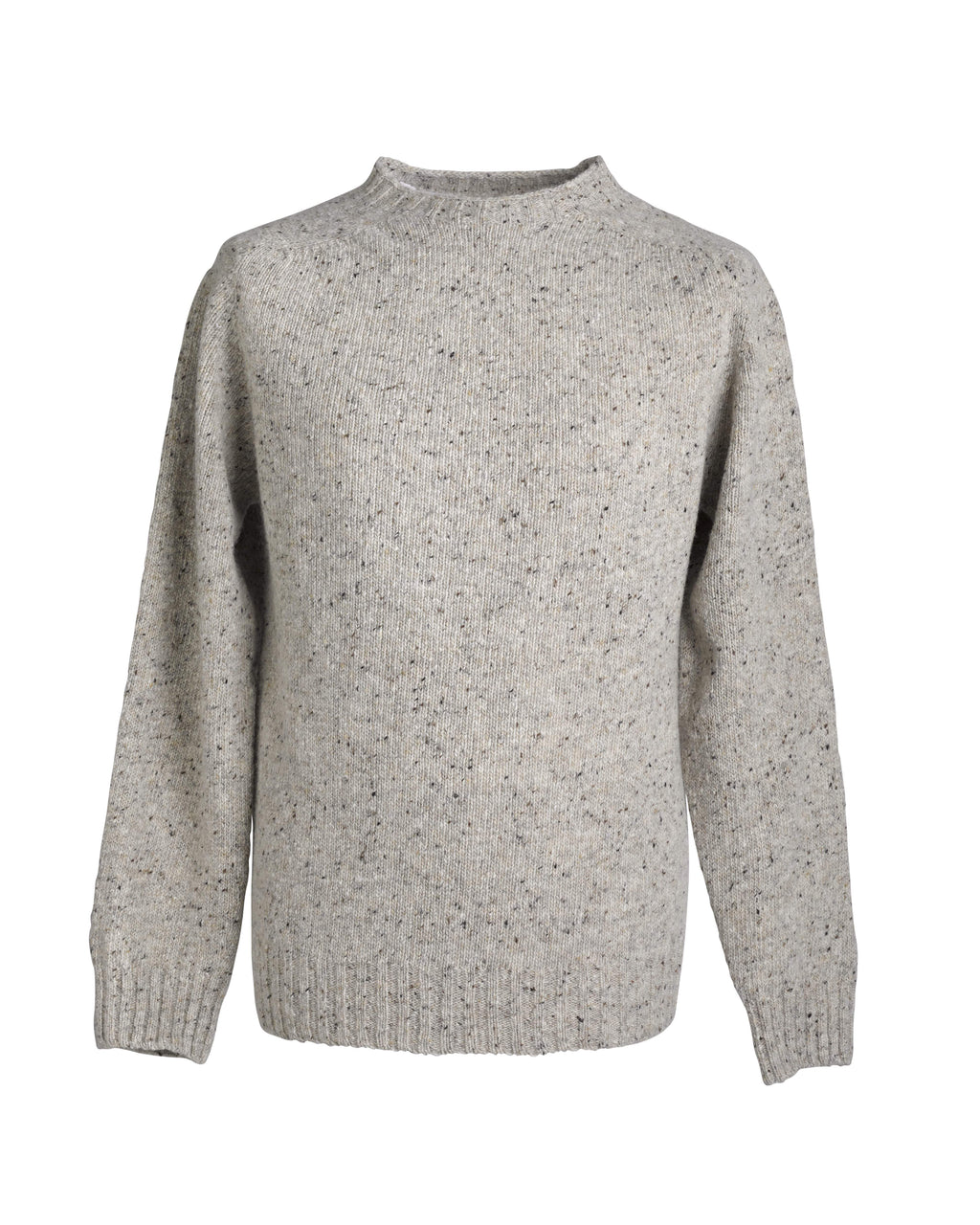 Donegal yarn crewneck sweater Oatmeal