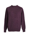 Shetland crewneck sweater Plum