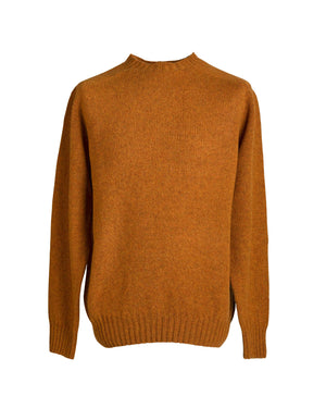 Shetland crewneck sweater Burnt Orange