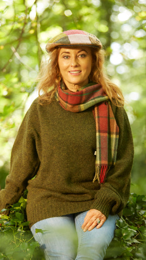 Shetland crewneck sweater Pine